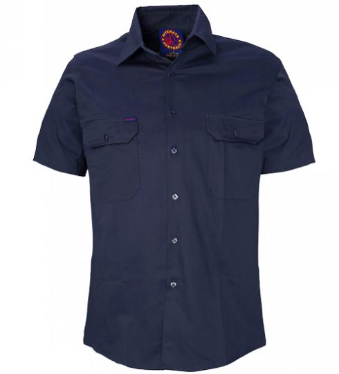 Open front short sleeve shirt