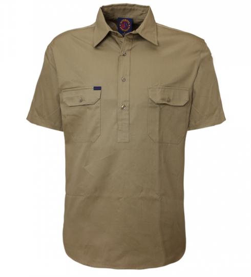 Closed Front Short Sleeve Shirt