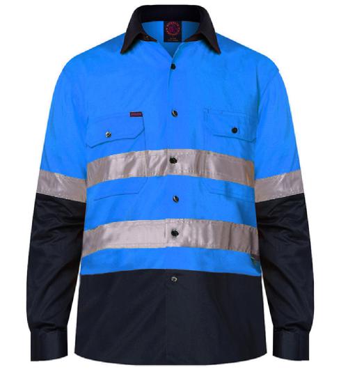 2 Tone Open Front Shirt L/S 50MM Reflective Tape 2 Tone Open Front Shirt L/S 50MM Reflective Tape