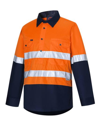 Vented Closed Front L/W L/S 50MM Reflective Tape