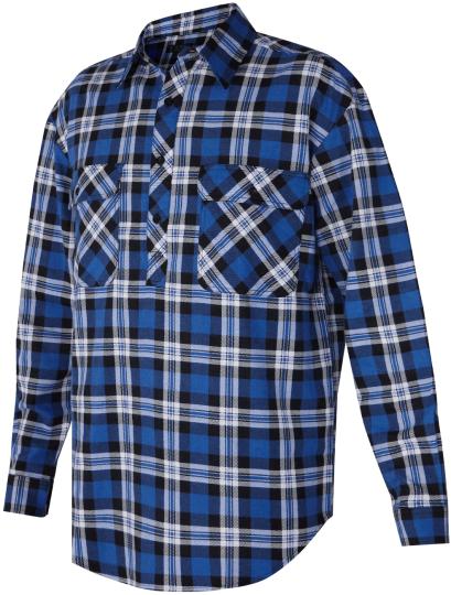Flannelette Shirt Men's Closed Front