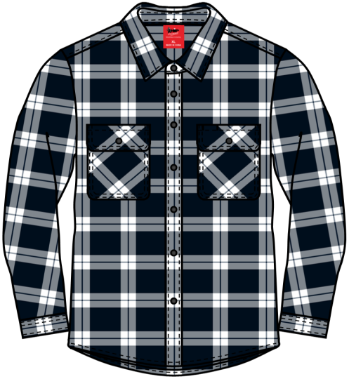 Hip Pocket Flannelette Shirt Men's Open Front