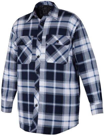 Flannelette Quilted Shirt Men's Open Front