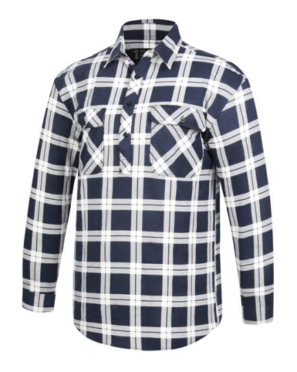 Flannelette Shirt Men's Closed Front