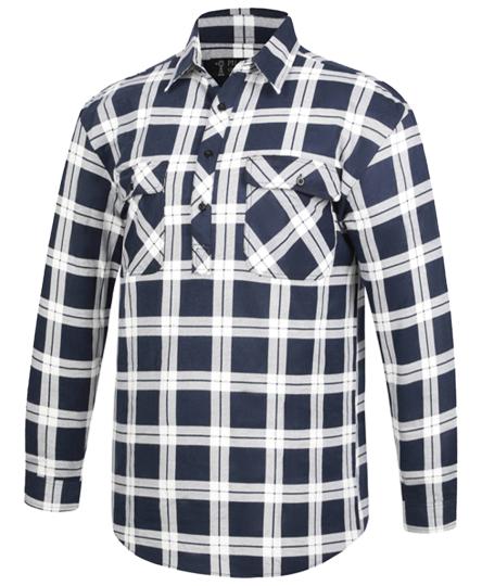 Flannelette Shirt Men's Closed Front