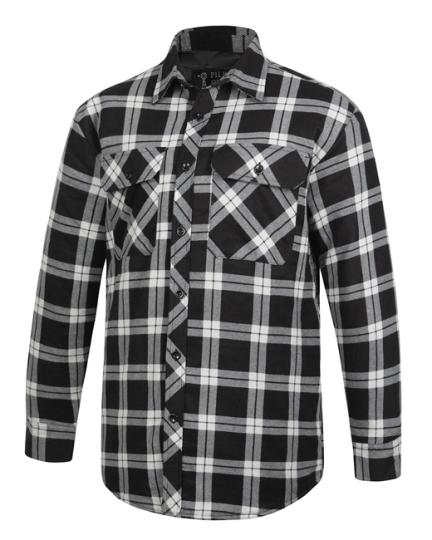 Flannelette Quilted Shirt Men's Open Front Flannelette Quilted Shirt Men's Open Front