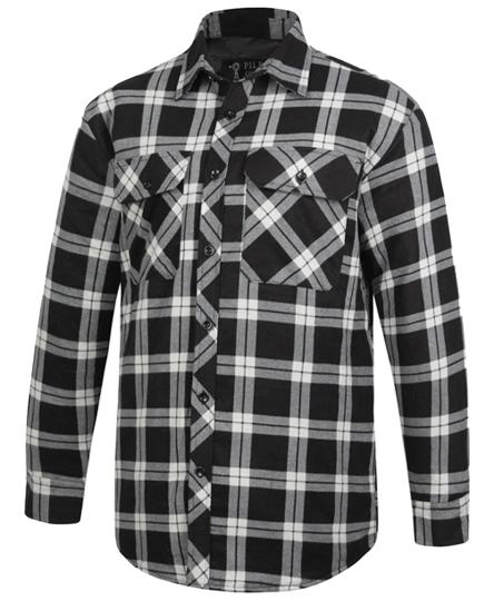 Flannelette Quilted Shirt Men's Open Front