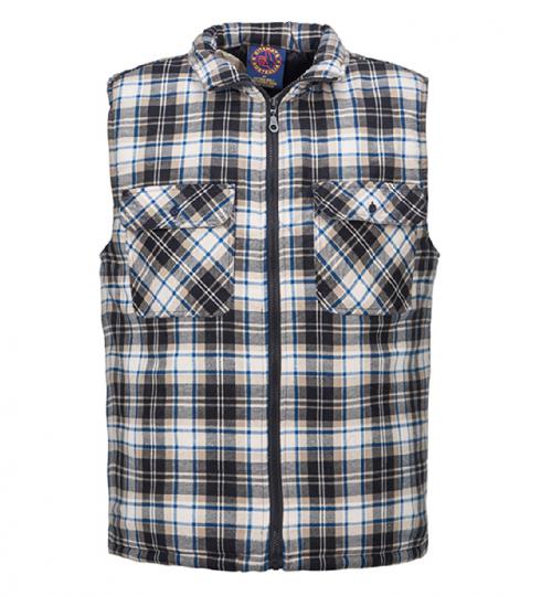 Zip Front Quilted Flannelette Vest Zip Front Quilted Flannelette Vest