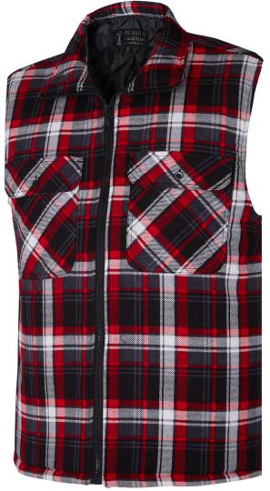 Flannelette Quilted Vest Men's Zipper Front Flannelette Quilted Vest Men's Zipper Front