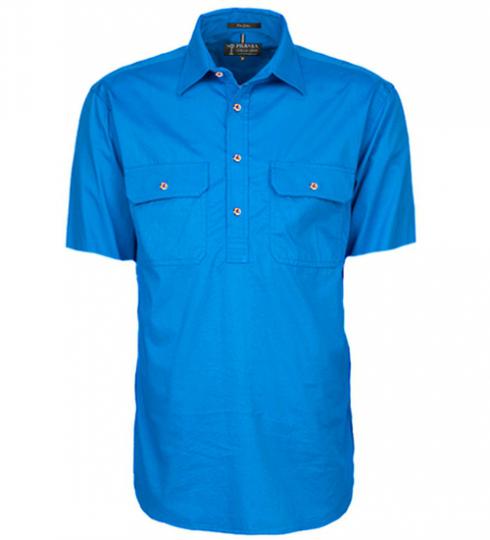 Mens Pilbara Closed Front S/S Shirt