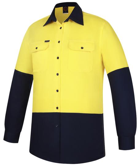 Women's 2 Tone Vented Open Front L/W L/S