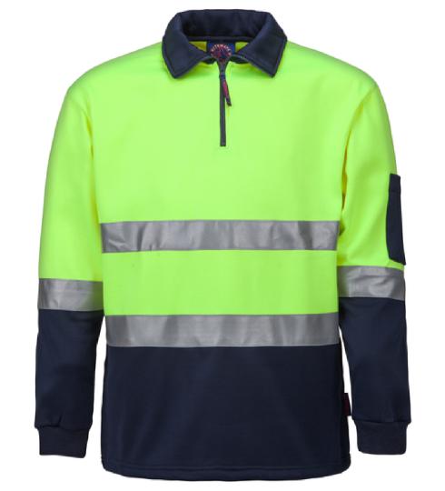 Half Zip Fleece Pullover With 50MM Reflective Tape Half Zip Fleece Pullover With 50MM Reflective Tape
