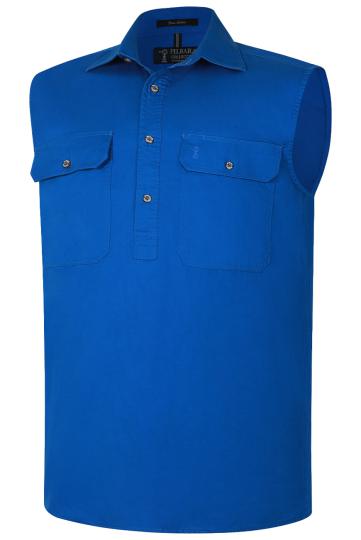 Pilbara Men's Closed Front Sleeveless Shirt