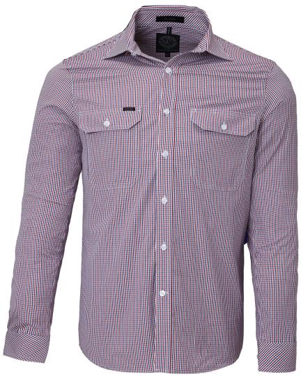 Pilbara Men's L/S shirt, Double Pockets
