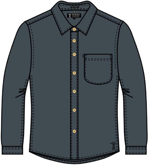 Pilbara Mens Linen L/S Shirt