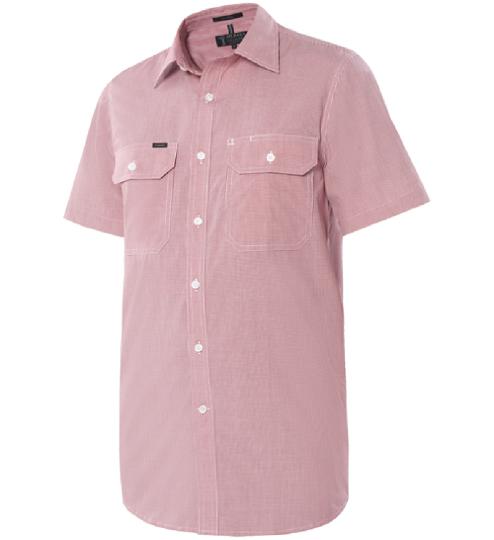 Pilbara Men's Y/D Check, Dual Pocket, S/S Shirt