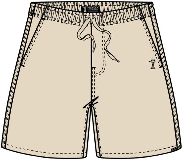 Pilbara Mens Linen Short