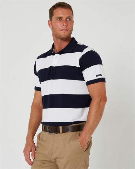 Pilbara Men's Y/D Striped Polo