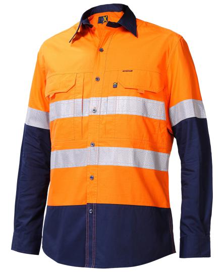 RMX Flex Fit Utility Shirts, Two Tone, Reflective