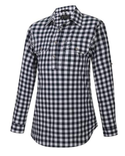 Pilbara Women's Y/D Check C/F L/S Shirt