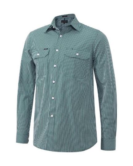 Pilbara Men's L/S shirt, Double Pockets