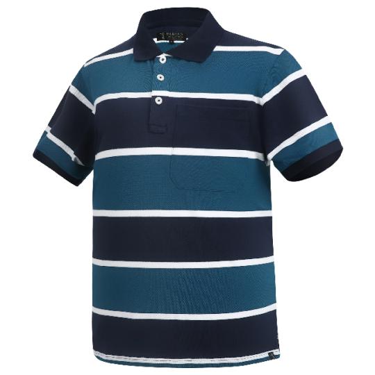 Pilbara Men's Y/D Striped Pocket Polo