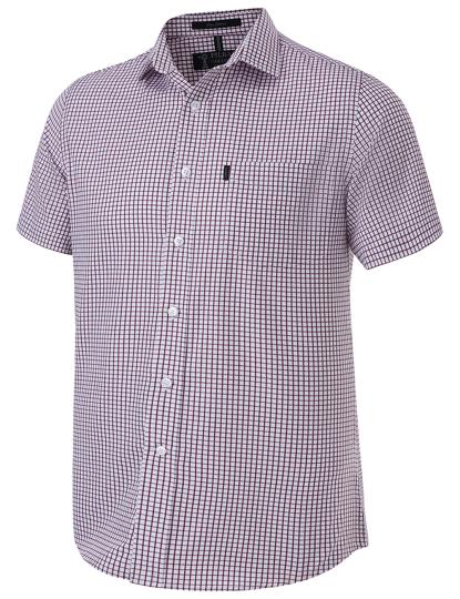 Pilbara Men's Y/D Check, Single Pocket, S/S Shirt