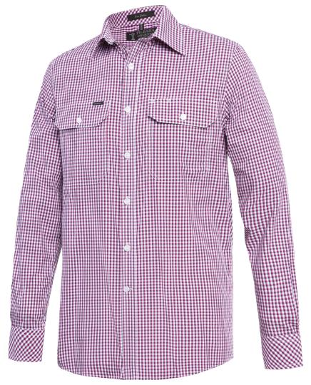 Pilbara Men's Y/D Check, Dual Pocket, L/S Shirt