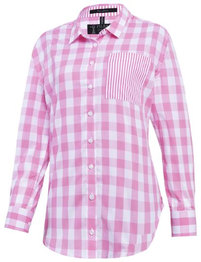 Pilbara Women's Y/D Check Stripe L/S Shirt