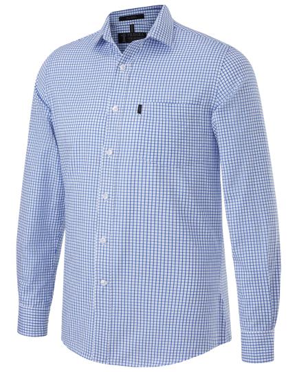 Pilbara Men's Y/D Check, Single Pocket, L/S Shirt