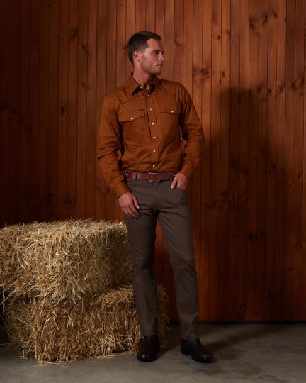 Pilbara Western Men's Snap Button L/S Shirt