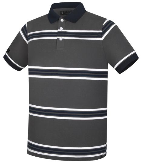 Pilbara Men's Y/D Striped Polo Pilbara Men's Y/D Striped Polo