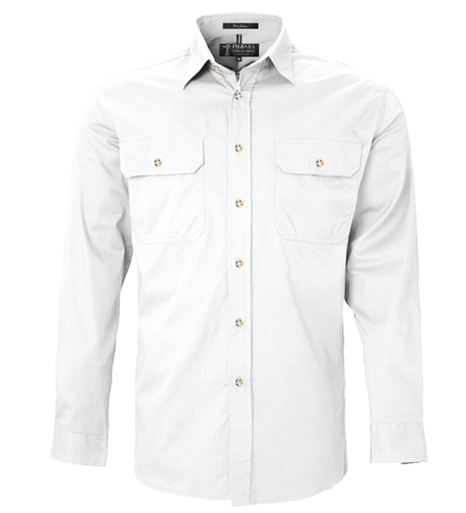 Men's Pilbara Open Front L/S Shirt | RiteMate Workwear