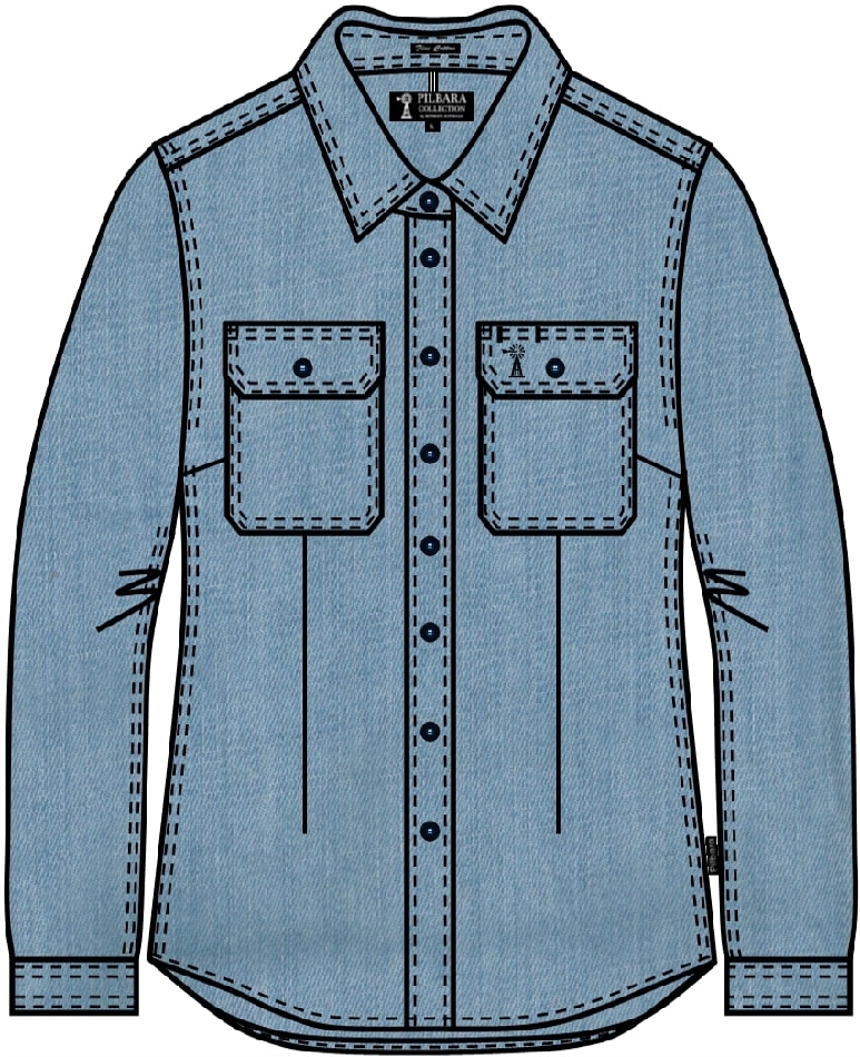 Ladies Denim L/S Shirt | RiteMate Workwear