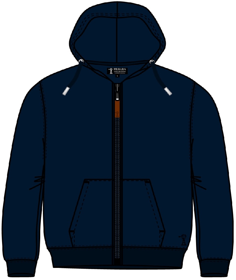 Zip through fleece hoodie Clearance